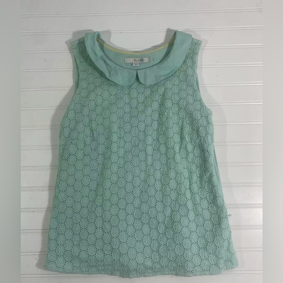 Boden Mint Green Eyelet Tank Top Lined Side Zipper Size 4R Preppy Romantic - Picture 9 of 15